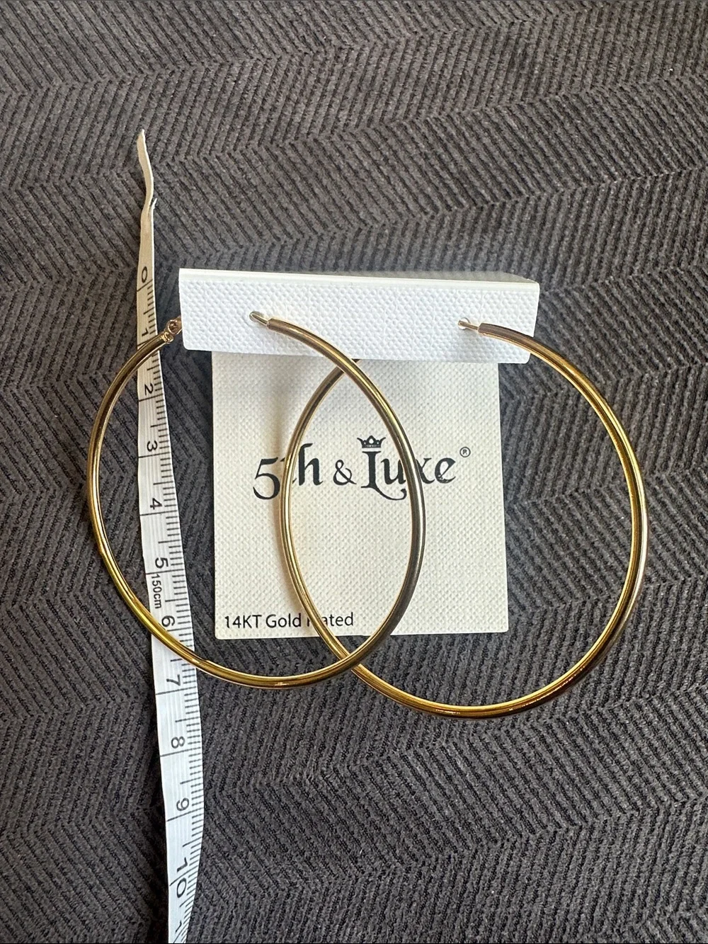 Gold Hoop Earrings - Large Classic Hoop 14K gold plated